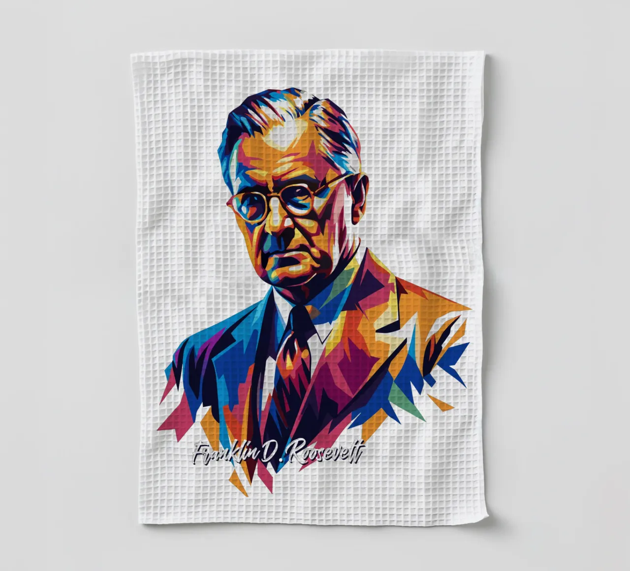 Franklin D. Roosevelt in WPAP Pop ARt canovaccio da cucina da vectorartnesia