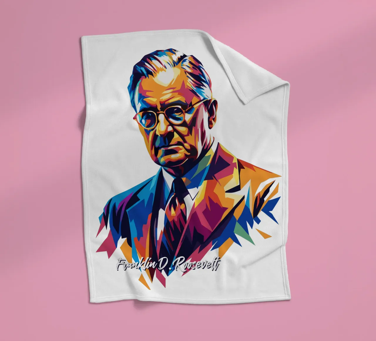 Franklin D. Roosevelt in WPAP Pop ARt coperta in pile da vectorartnesia