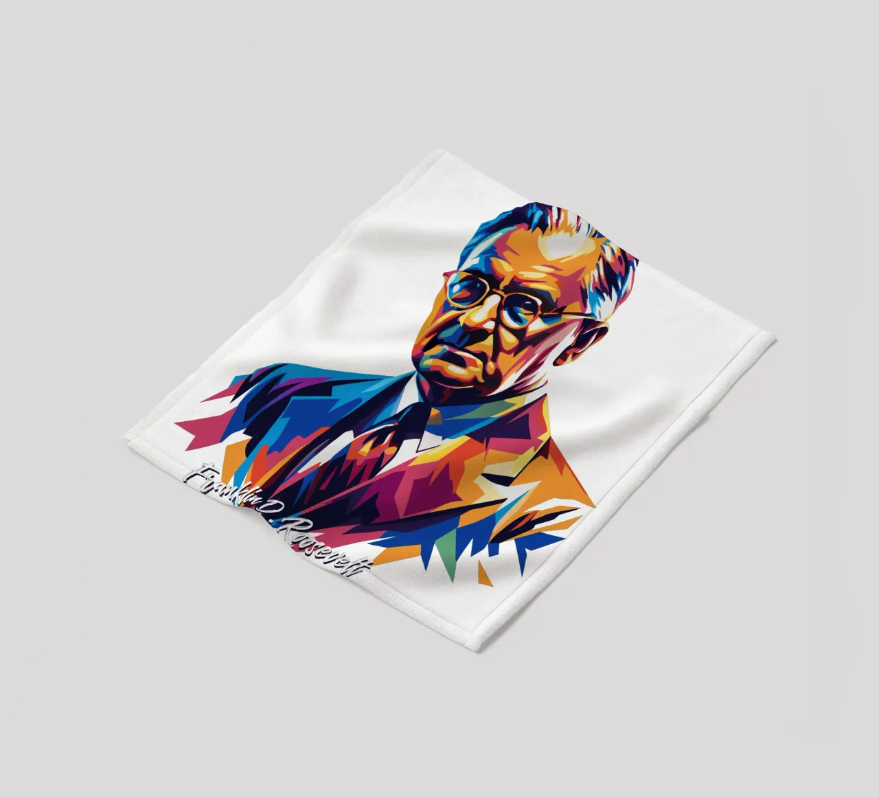 Franklin D. Roosevelt in WPAP Pop ARt coperta in pile da vectorartnesia