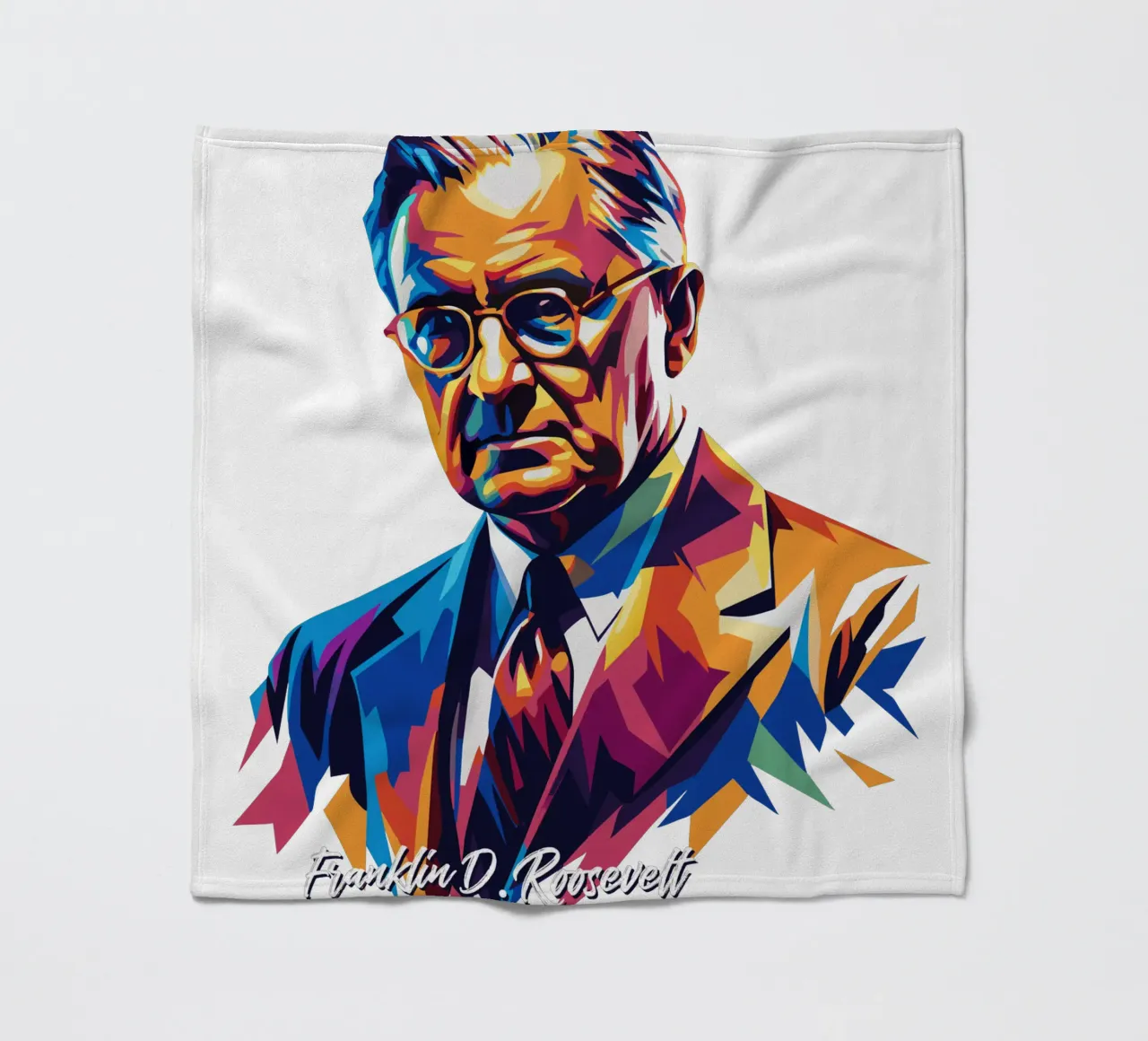 Franklin D. Roosevelt in WPAP Pop ARt coperta in pile da vectorartnesia