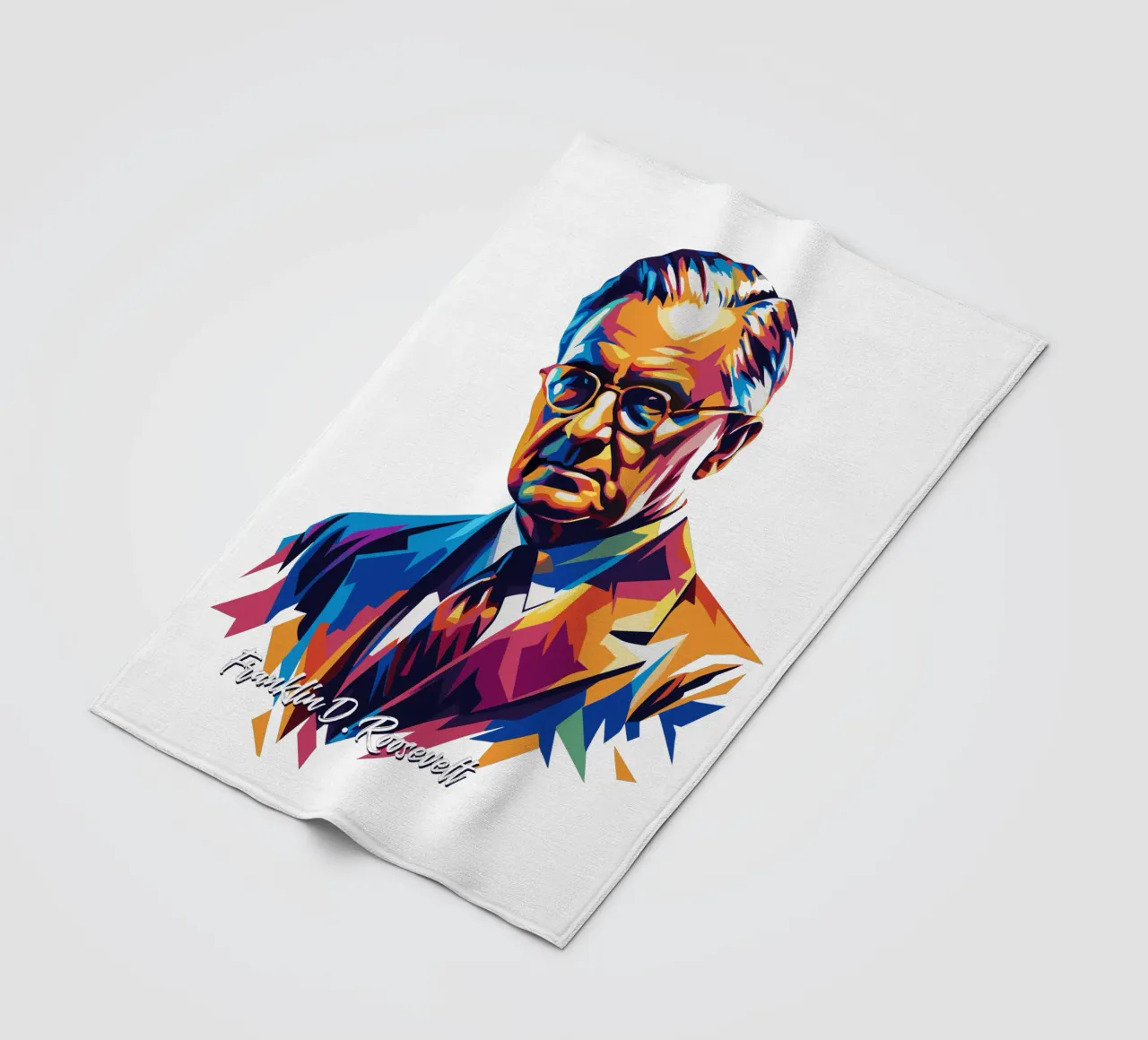 Franklin D. Roosevelt in WPAP Pop ARt coperta in pile da vectorartnesia