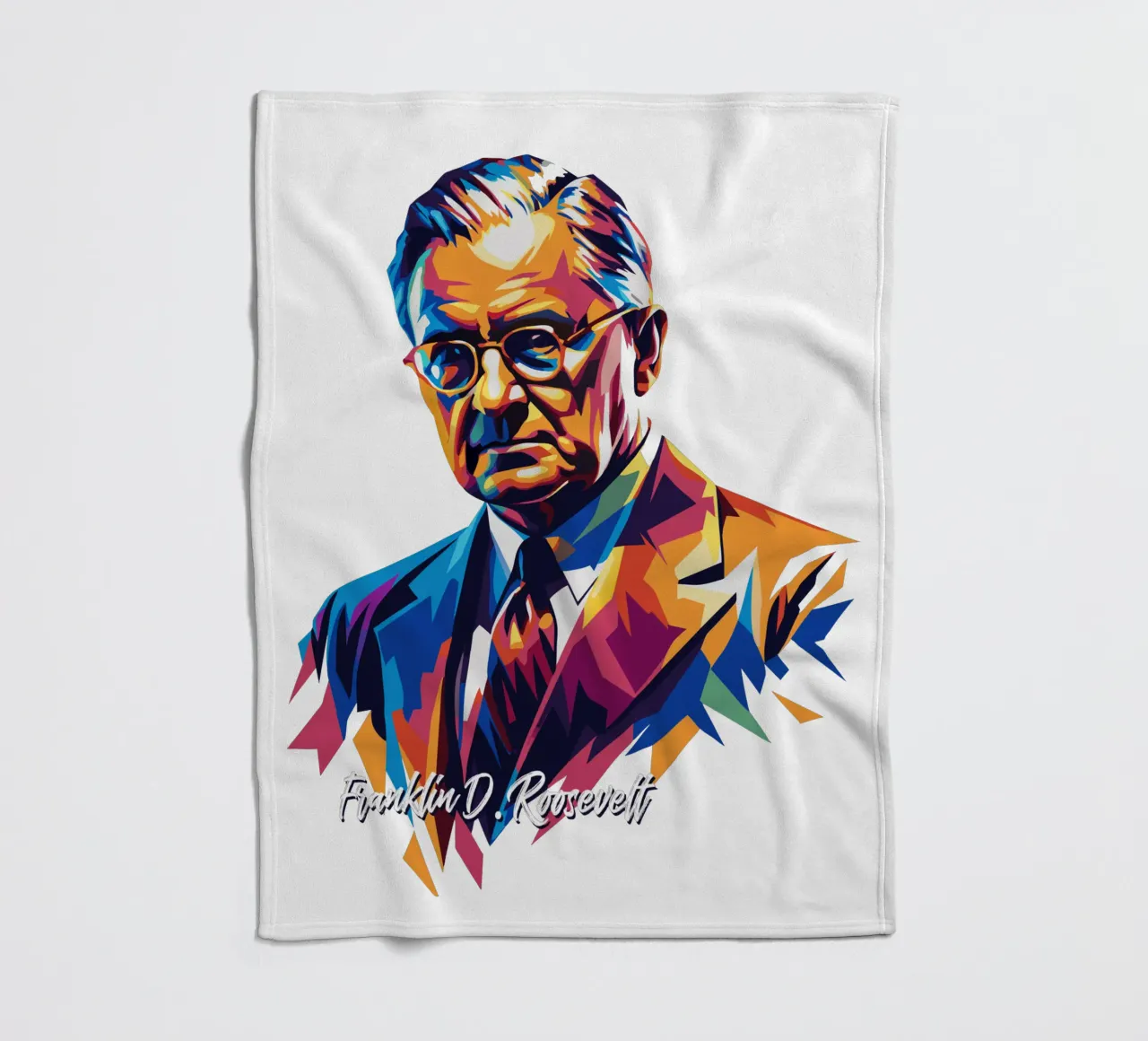 Franklin D. Roosevelt in WPAP Pop ARt coperta in pile da vectorartnesia