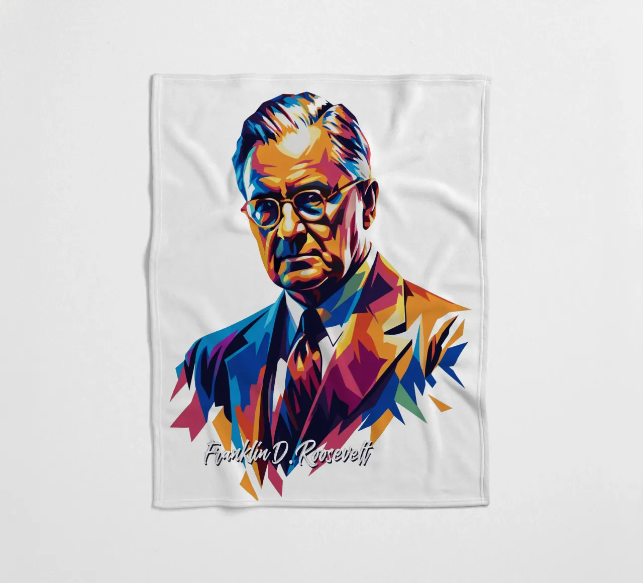 Franklin D. Roosevelt in WPAP Pop ARt coperta in pile da vectorartnesia