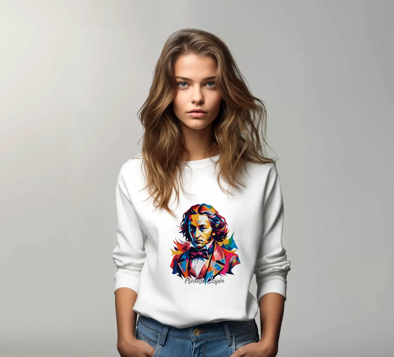 Frederic Chopin In WPAP POP ART Sweatshirt von vectorartnesia