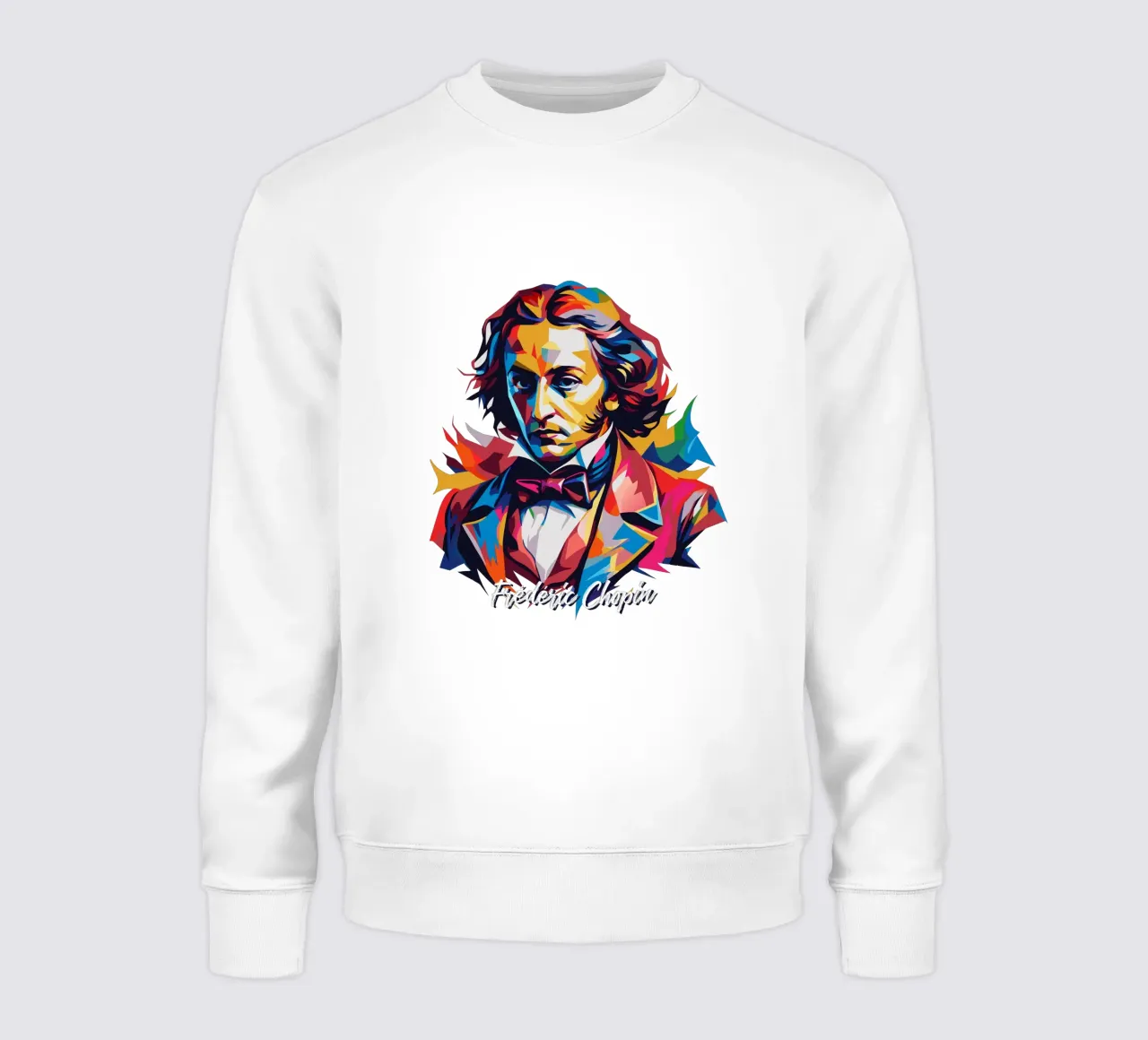 Frederic Chopin In WPAP POP ART sweatshirt van vectorartnesia