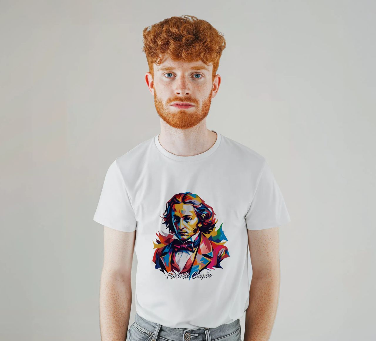 Frederic Chopin In WPAP POP ART t-shirt da vectorartnesia