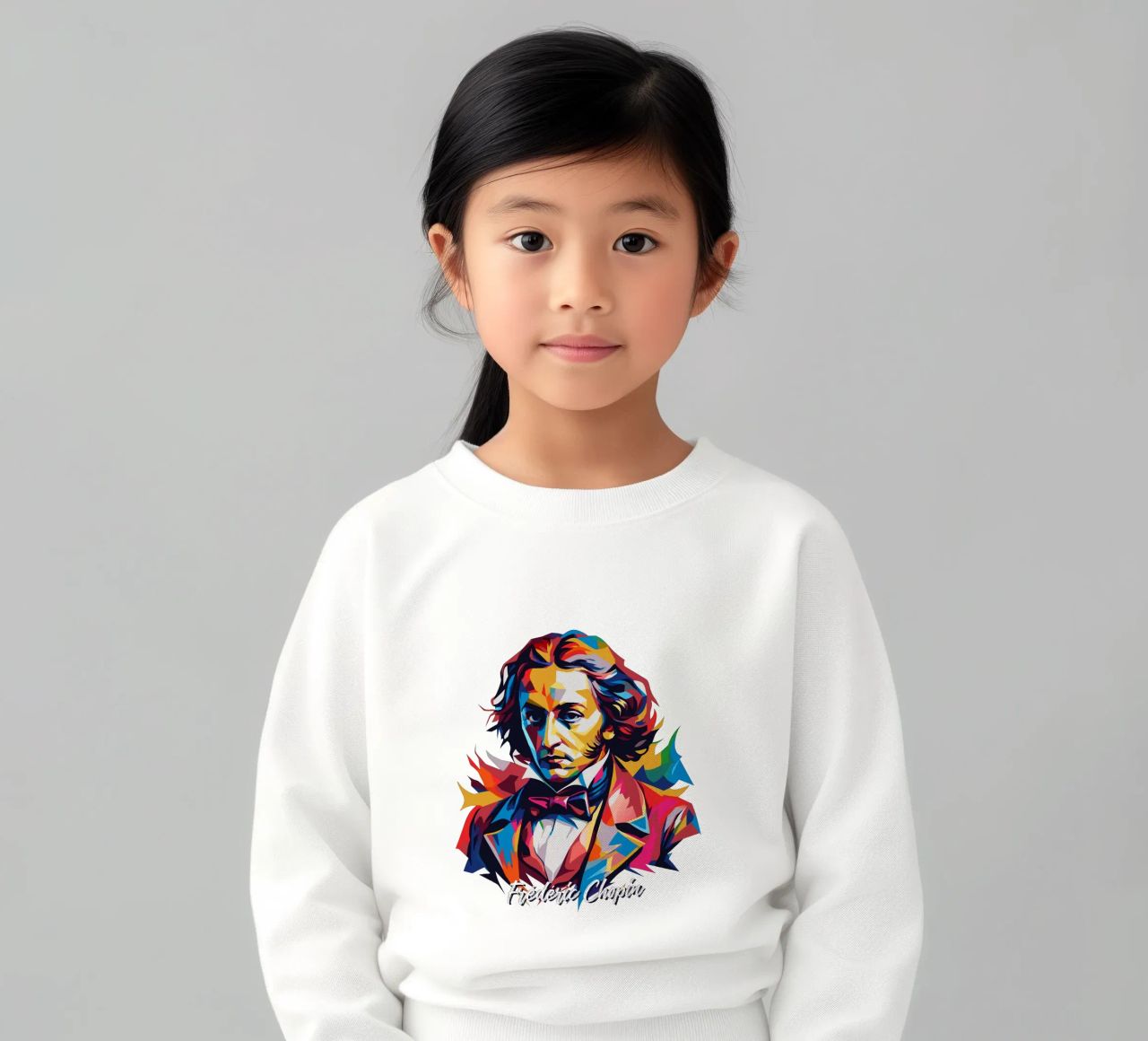 Frederic Chopin In WPAP POP ART felpa bambino da vectorartnesia