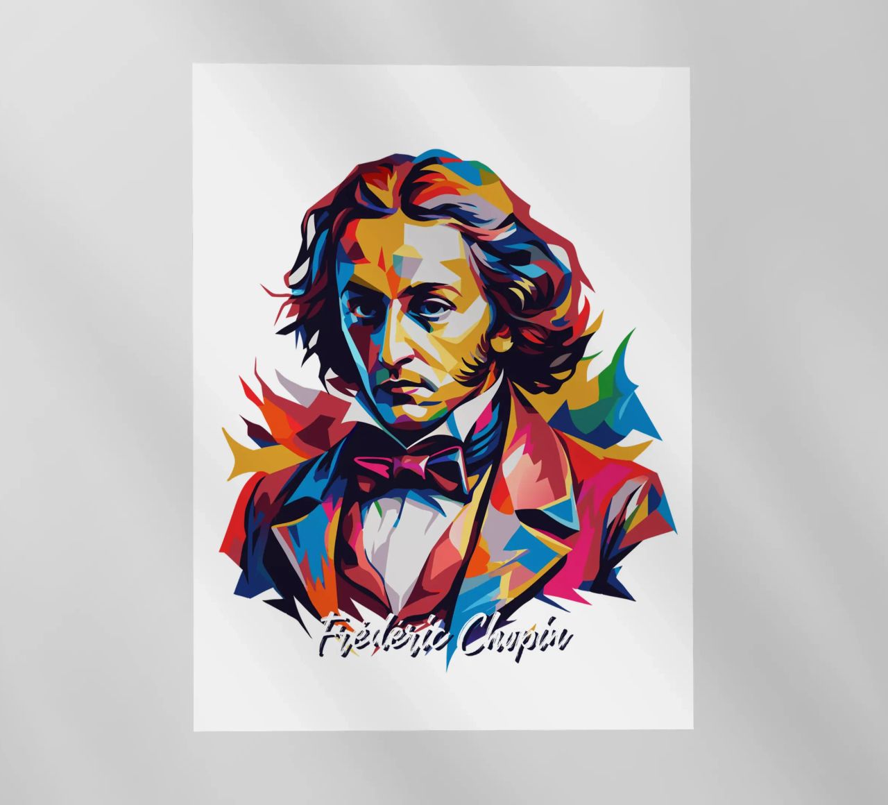 Frederic Chopin In WPAP POP ART pellicola backlit da vectorartnesia