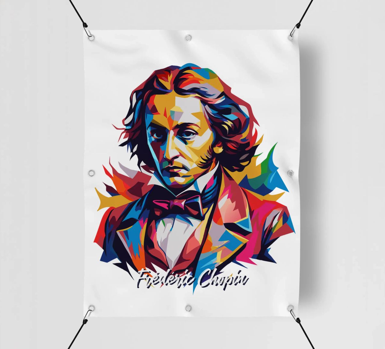 Frederic Chopin In WPAP POP ART telo in pvc da vectorartnesia