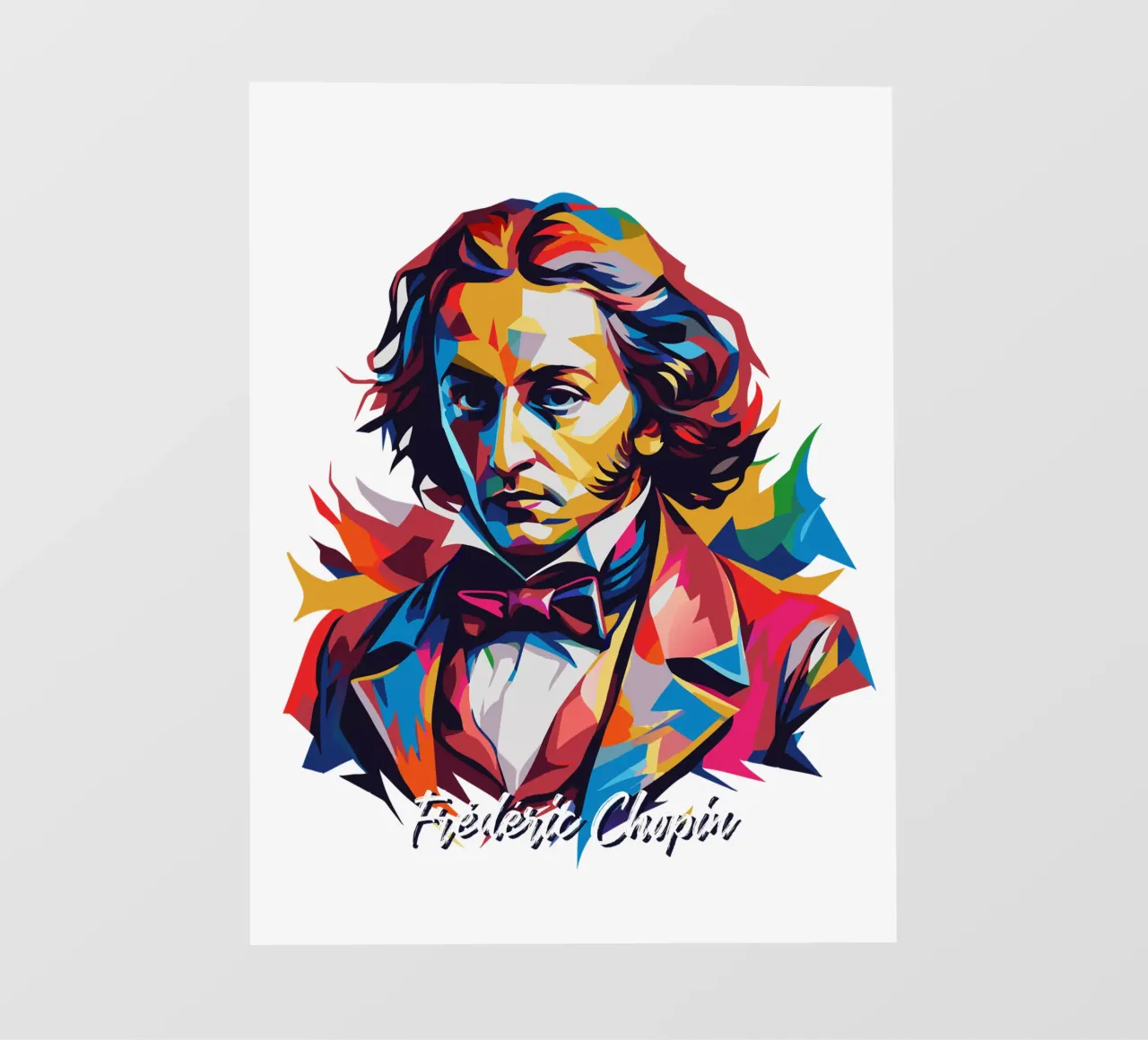 Frederic Chopin In WPAP POP ART telo in pvc da vectorartnesia