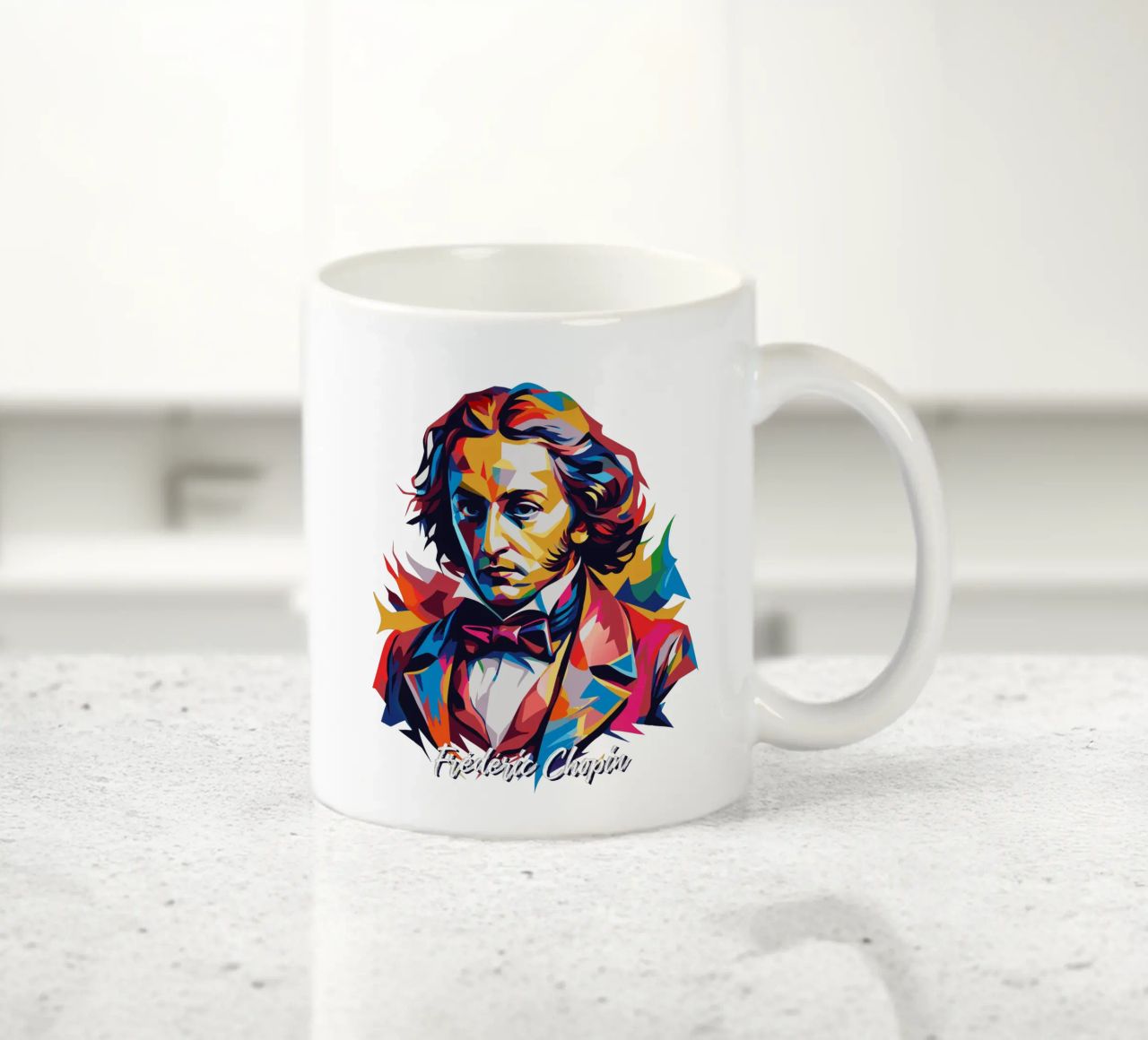 Frederic Chopin In WPAP POP ART tazza in ceramica da vectorartnesia