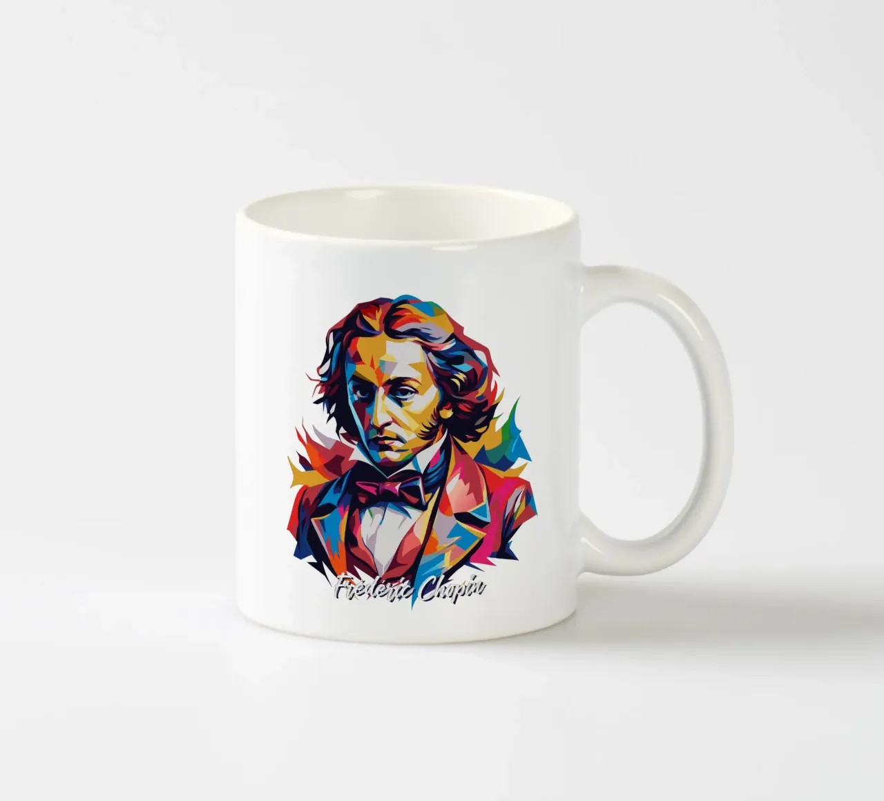 Frederic Chopin In WPAP POP ART ceramic mug by vectorartnesia