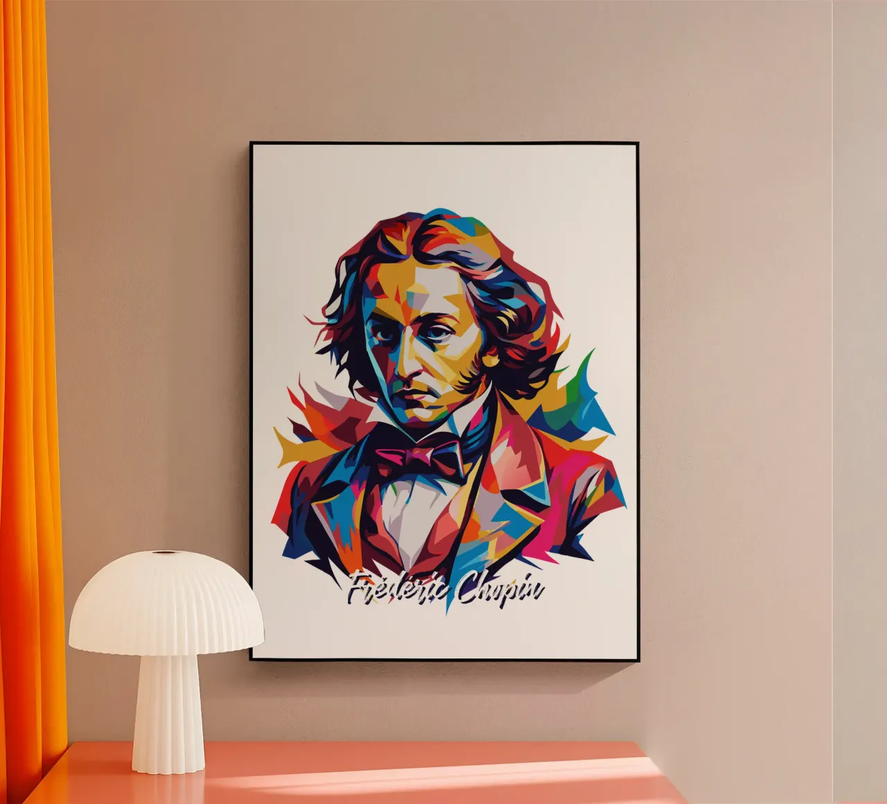 Frederic Chopin In WPAP POP ART plexiglass da vectorartnesia