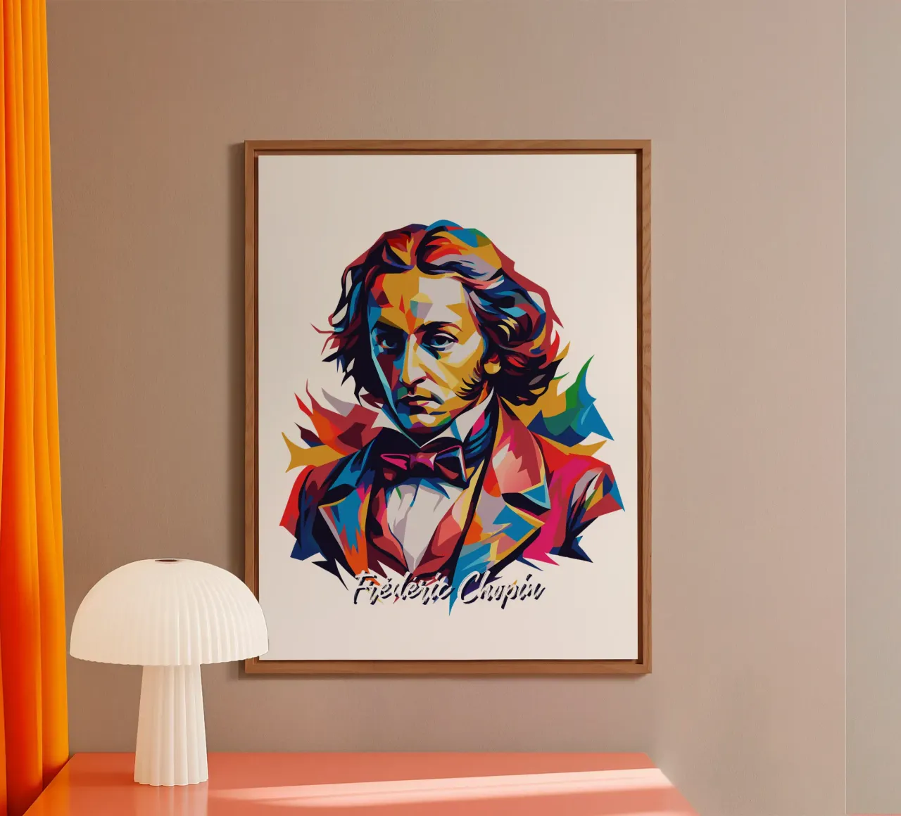 Frederic Chopin In WPAP POP ART alluminio dibond da vectorartnesia