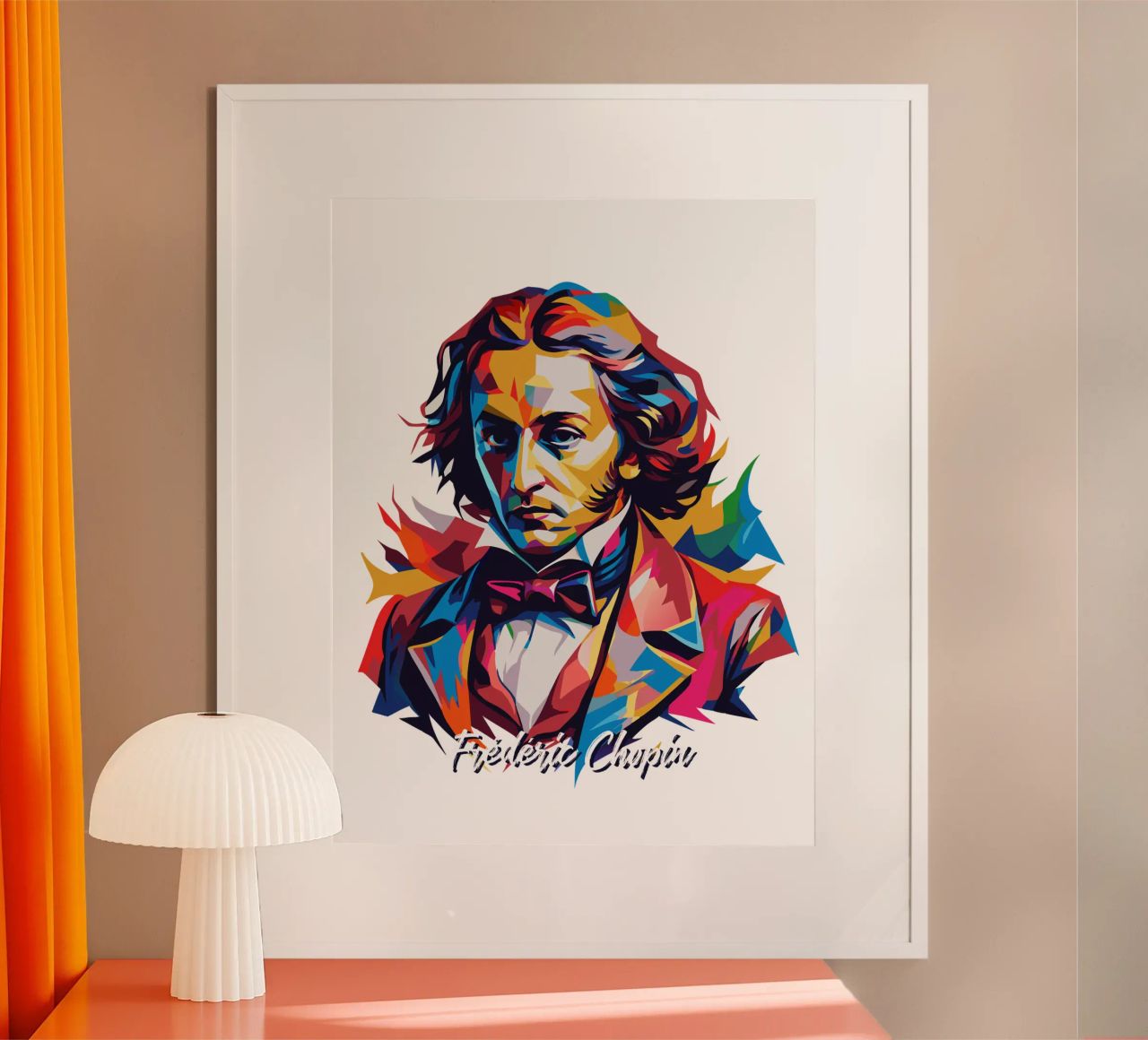 Frederic Chopin In WPAP POP ART carta hahnemühle da vectorartnesia