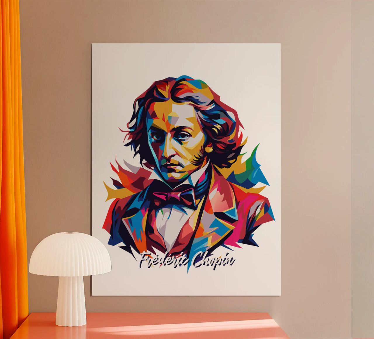 Frederic Chopin In WPAP POP ART carta hahnemühle da vectorartnesia