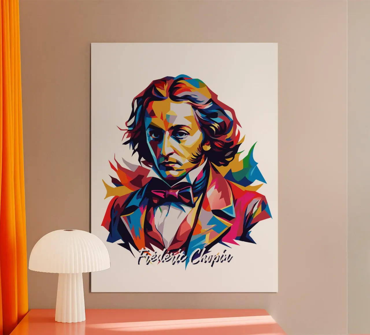 Frederic Chopin In WPAP POP ART poster da vectorartnesia