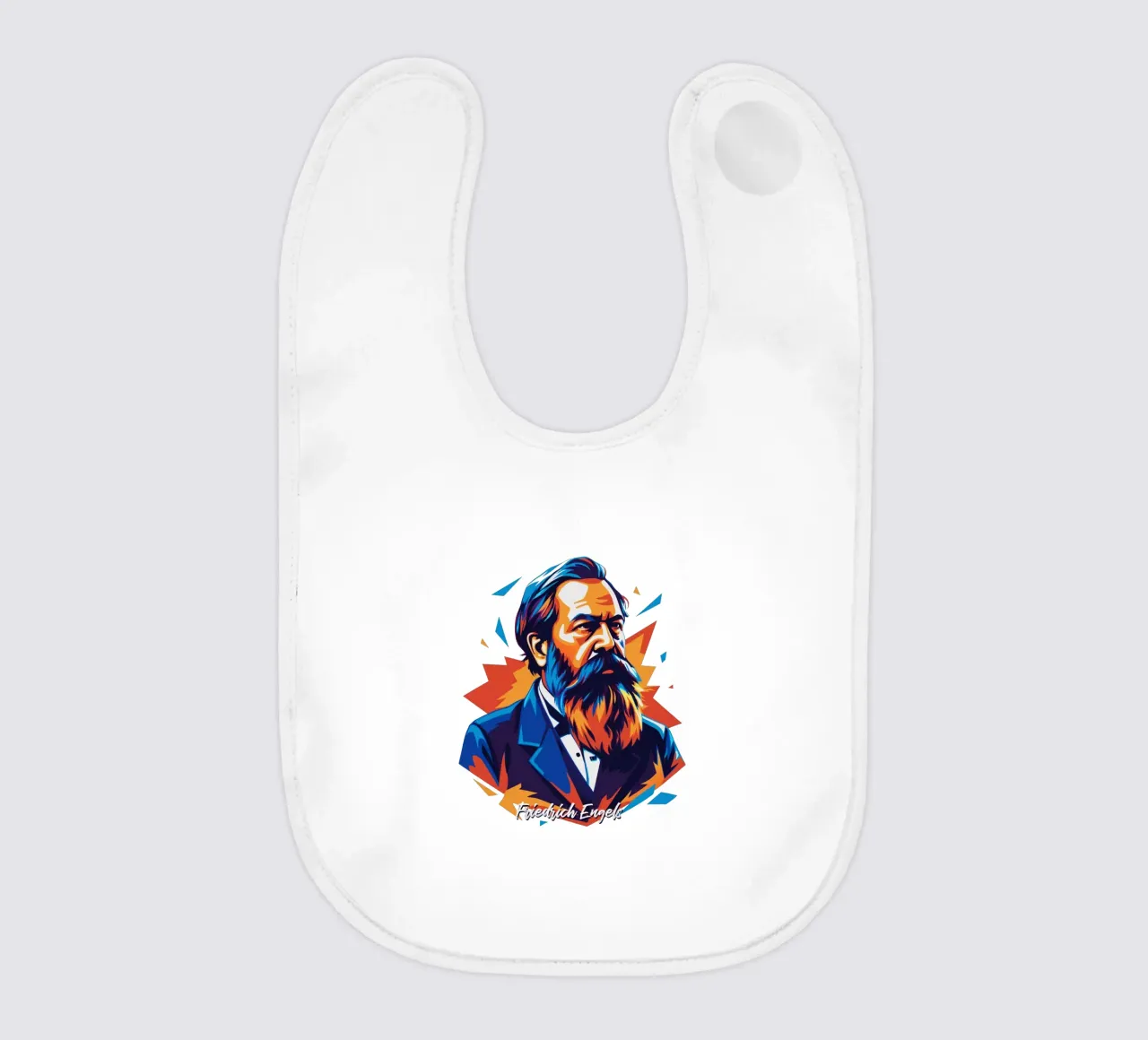 Friedrich Engels in WPAP POP ART bavaglino da vectorartnesia