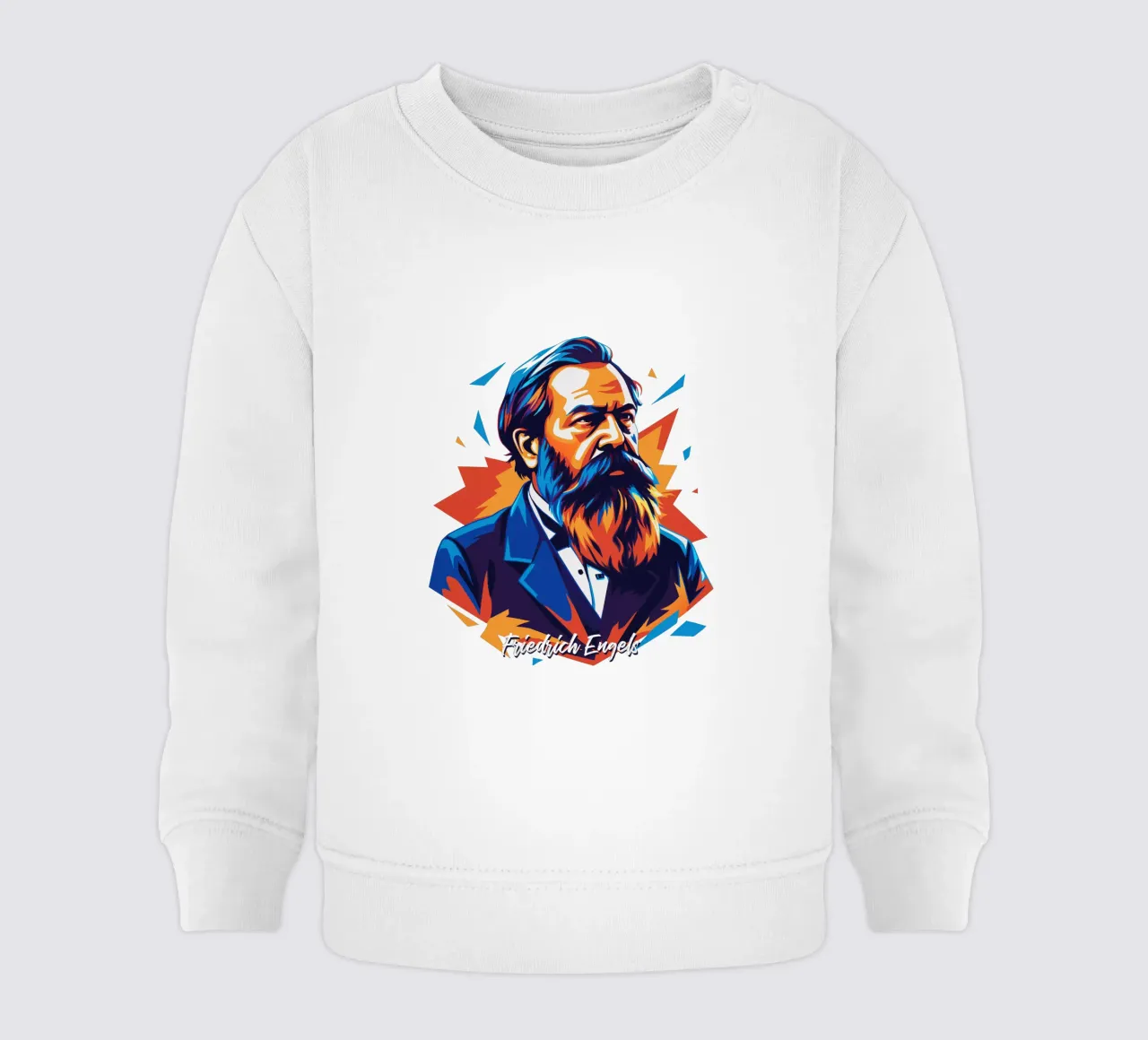 Friedrich Engels in WPAP POP ART felpa neonato da vectorartnesia