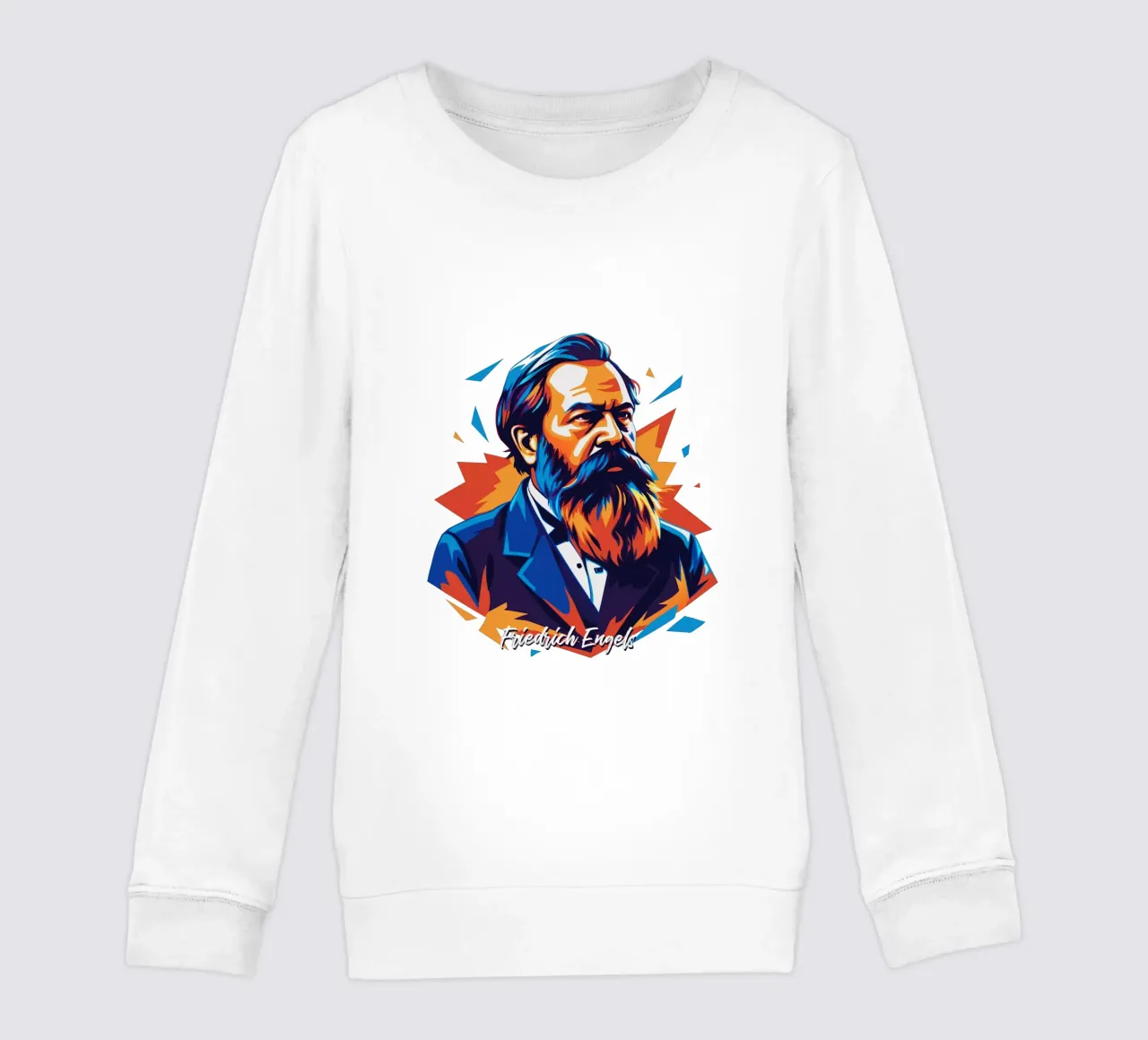 Friedrich Engels in WPAP POP ART felpa bambino da vectorartnesia