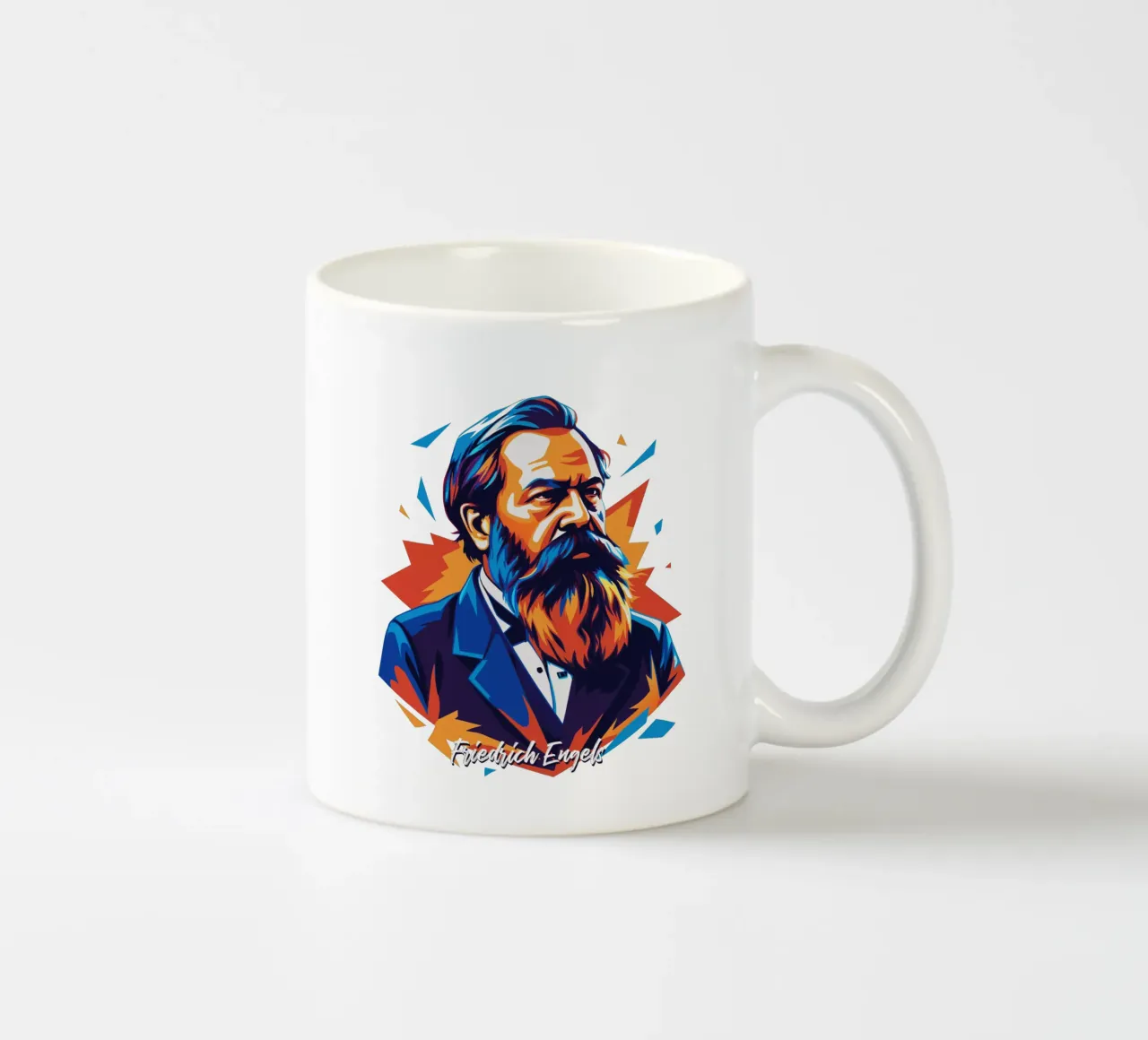 Friedrich Engels in WPAP POP ART tazza in ceramica da vectorartnesia