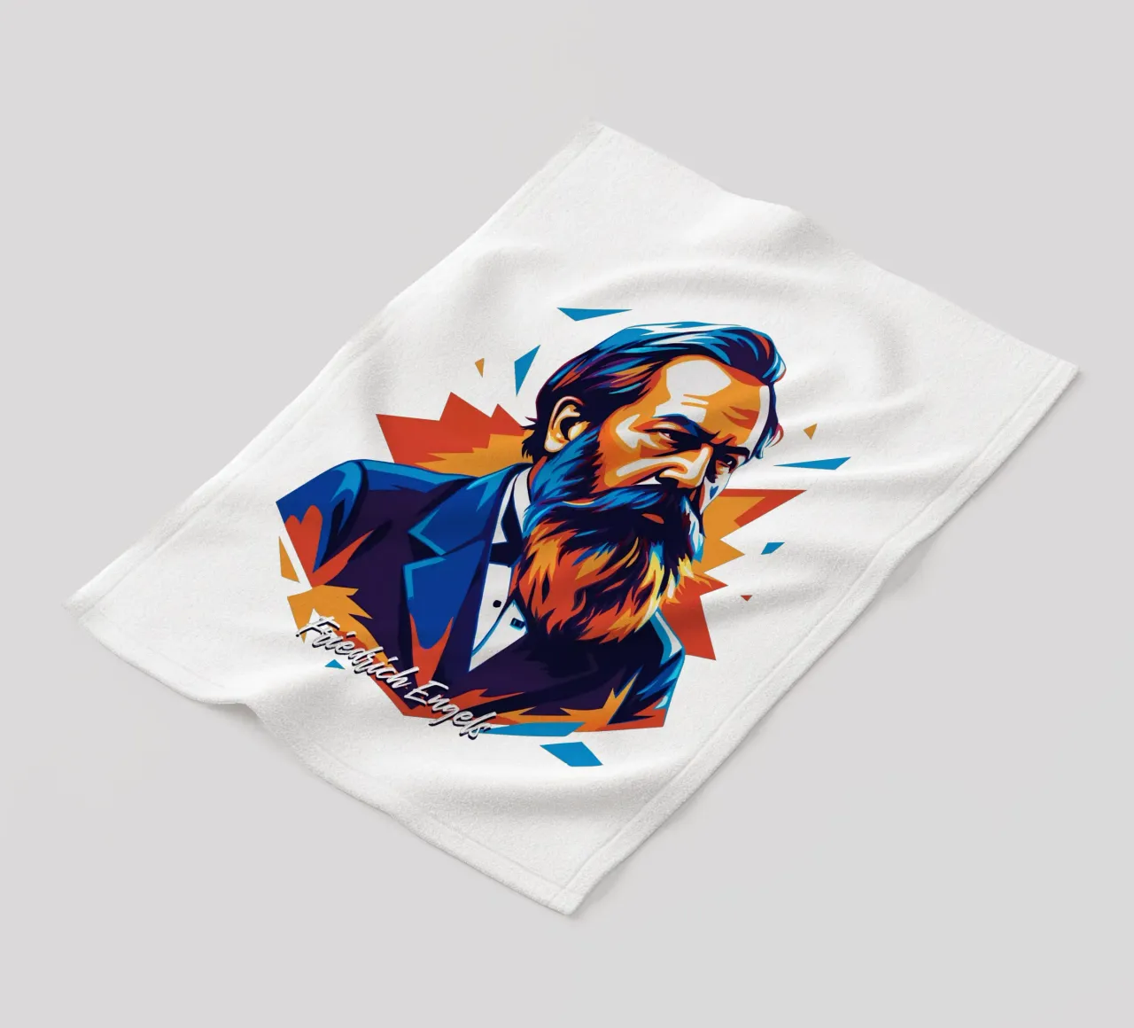 Friedrich Engels in WPAP POP ART coperta in pile da vectorartnesia