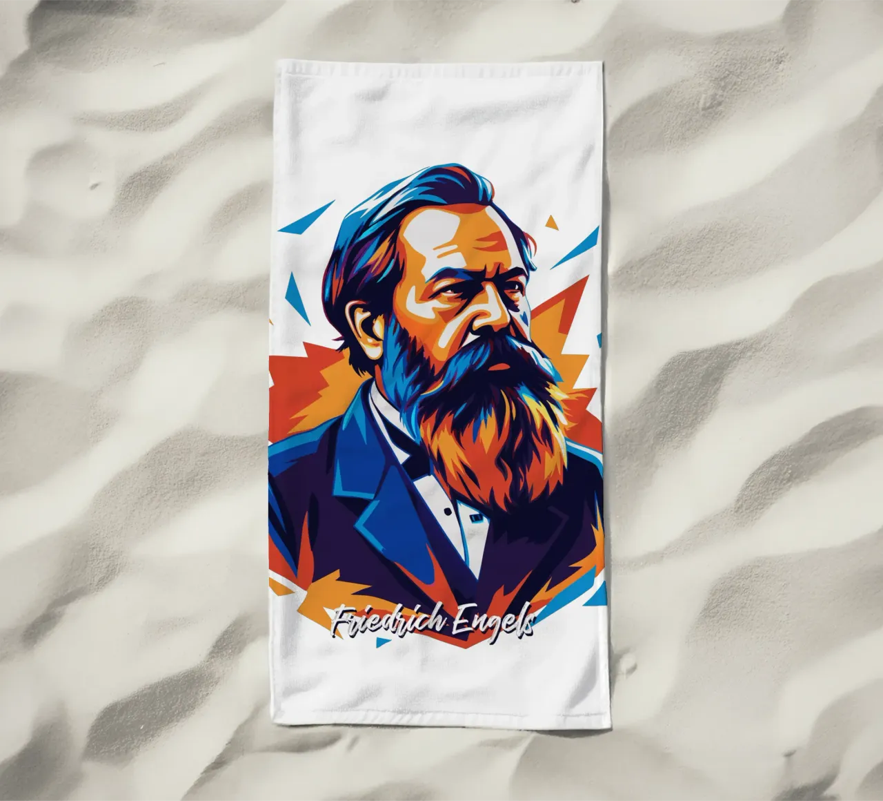 Friedrich Engels in WPAP POP ART telo mare da vectorartnesia