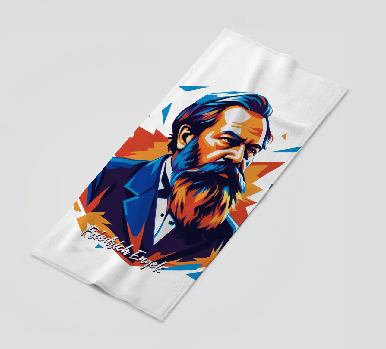 Friedrich Engels in WPAP POP ART telo mare da vectorartnesia