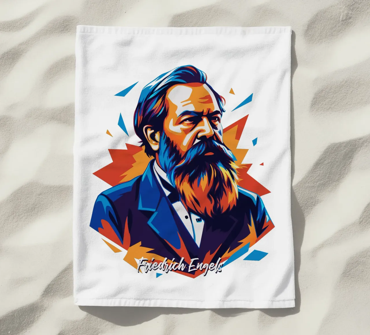 Friedrich Engels in WPAP POP ART telo mare da vectorartnesia