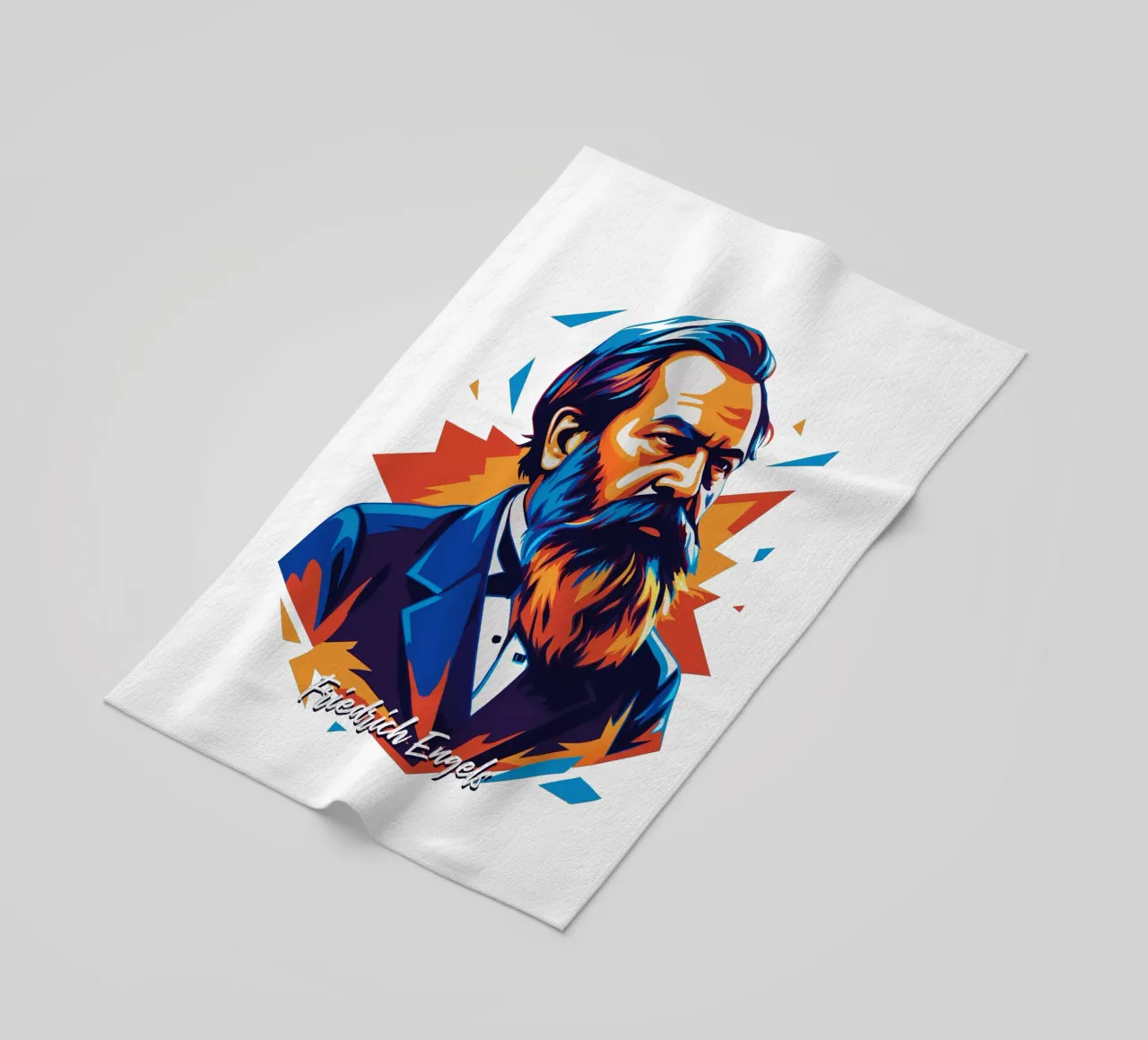 Friedrich Engels in WPAP POP ART telo mare da vectorartnesia