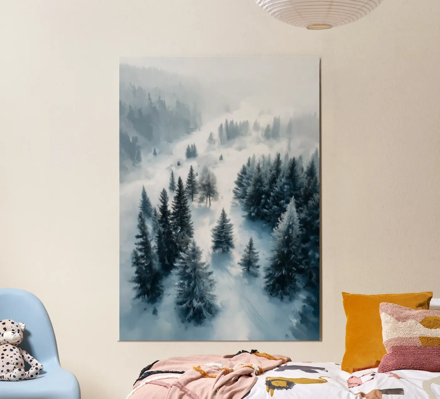 Snowfall Valley poster van Nadjaa