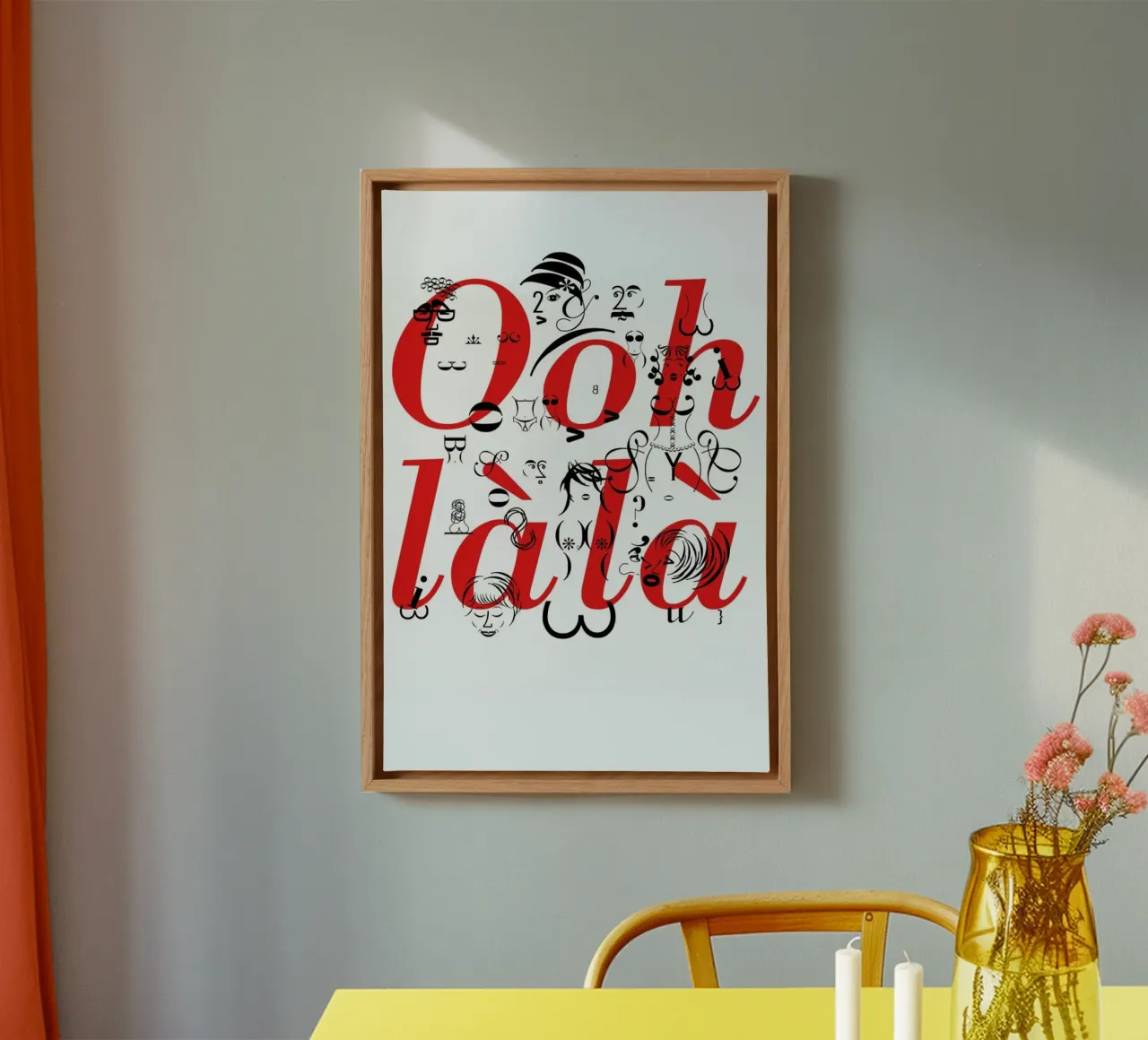 Ooh Là Là canvas met Baklijst van Catherine Aguilar