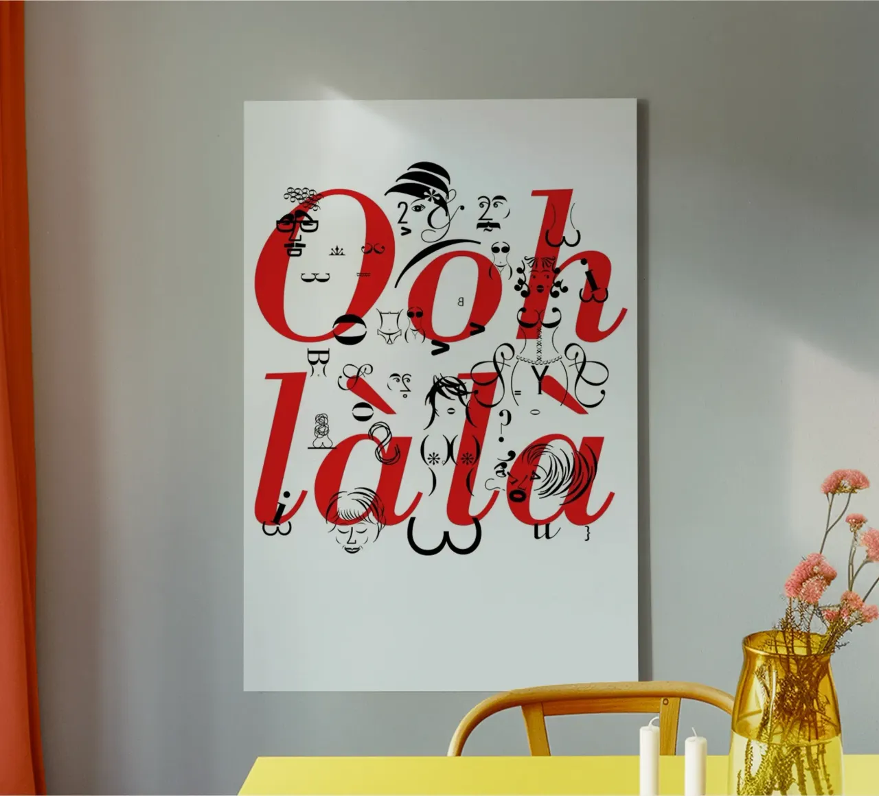 Ooh Là Là canvas met Baklijst van Catherine Aguilar