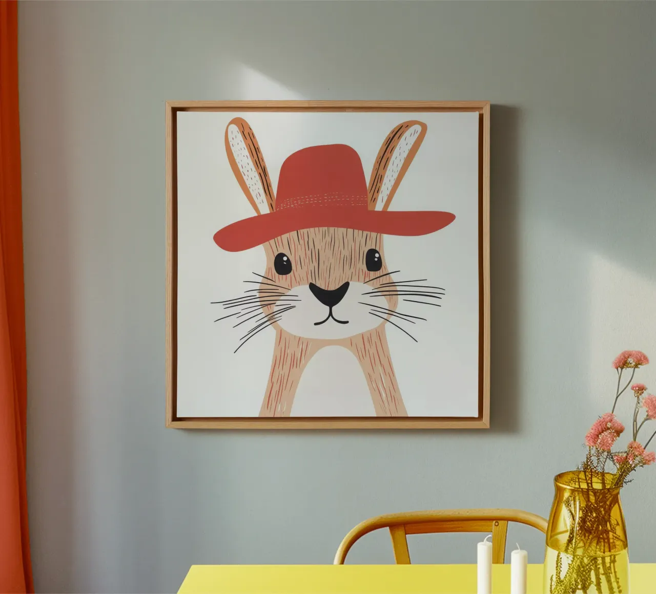 Cute Rabbit 2 tela con Cornice a cassetta da So Cute Land - Affiches et posters