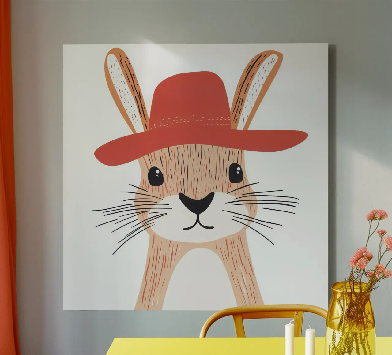 Cute Rabbit 2 tela con Cornice a cassetta da So Cute Land - Affiches et posters