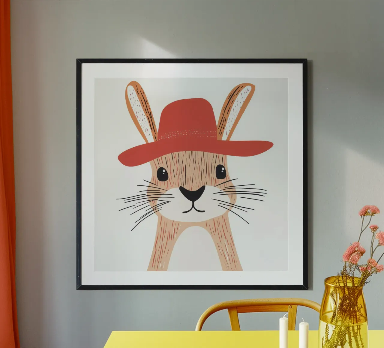 Cute Rabbit 2 carta hahnemühle da So Cute Land - Affiches et posters
