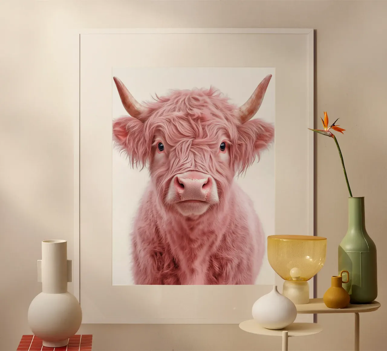 Carino il bovino rosa delle Highlands | Fattore coccola di Instagram poster da Autofocus