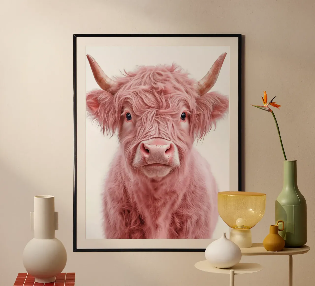 Carino il bovino rosa delle Highlands | Fattore coccola di Instagram poster da Autofocus