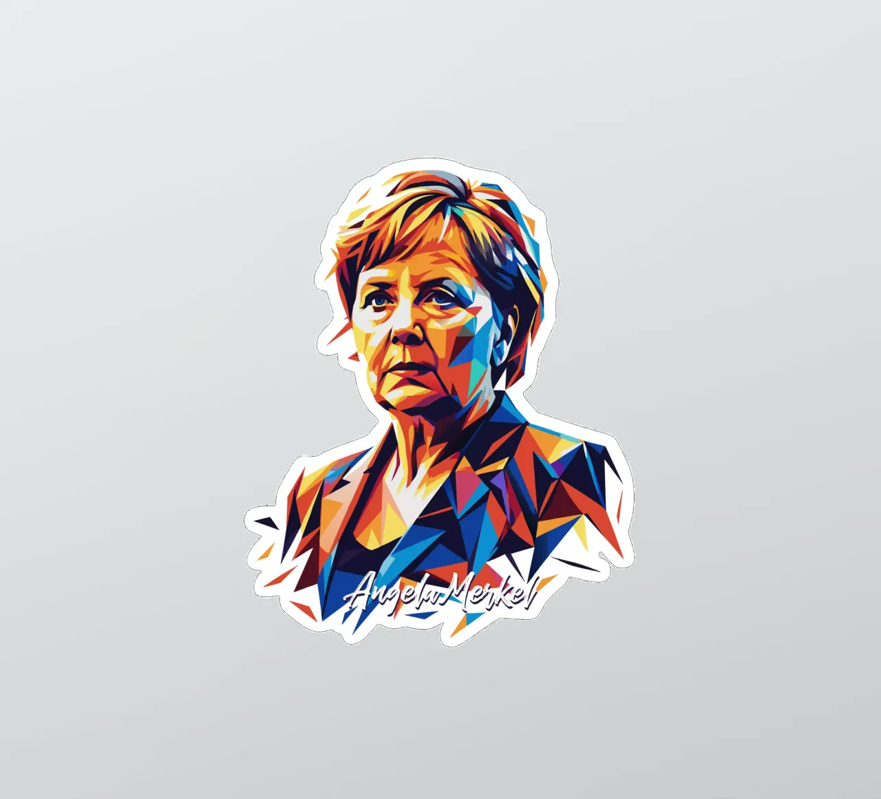 Angela Merkel WPAP Pop ARt pegatina de vectorartnesia