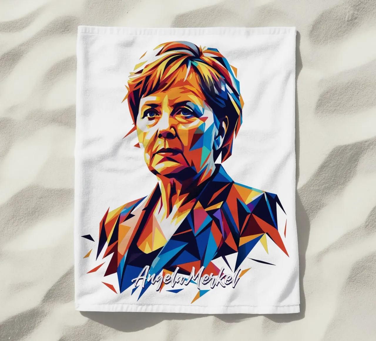 Angela Merkel WPAP Pop ARt telo mare da vectorartnesia