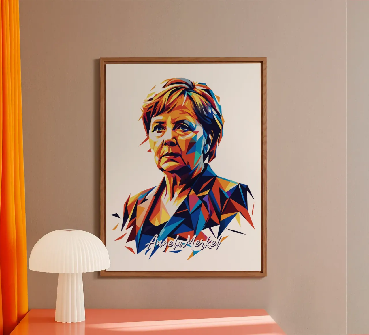 Angela Merkel WPAP Pop ARt alluminio dibond da vectorartnesia