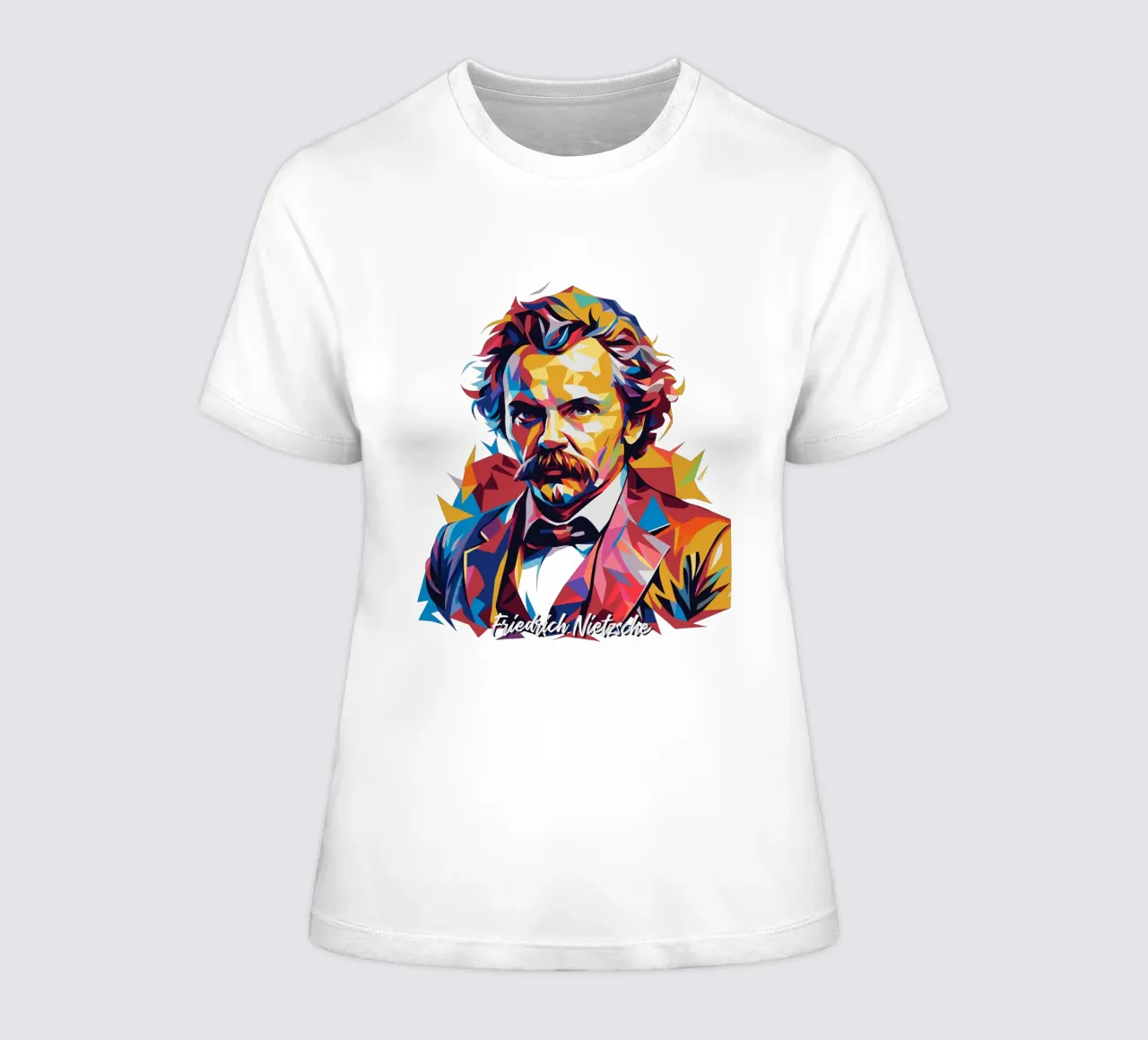 Friedrich Nietzsche WPAP Pop Art Frauen T-Shirt von vectorartnesia
