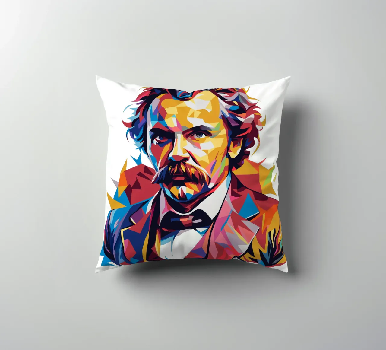 Friedrich Nietzsche WPAP Pop Art cuscino da vectorartnesia