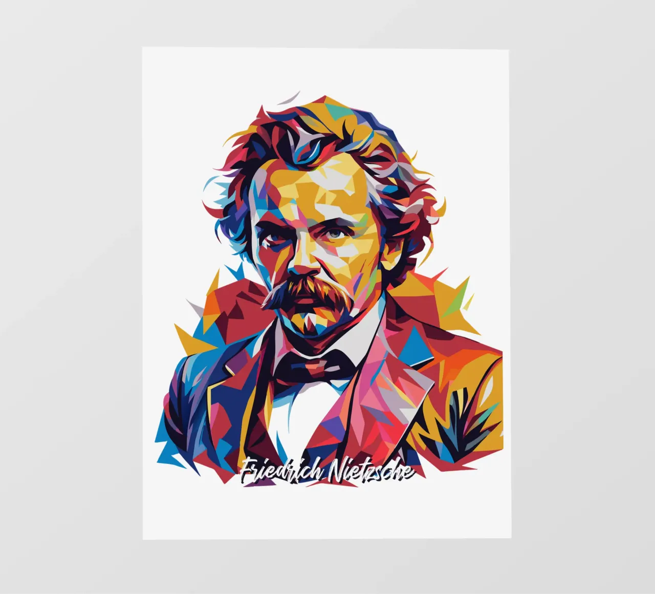 Friedrich Nietzsche WPAP Pop Art telo in pvc da vectorartnesia