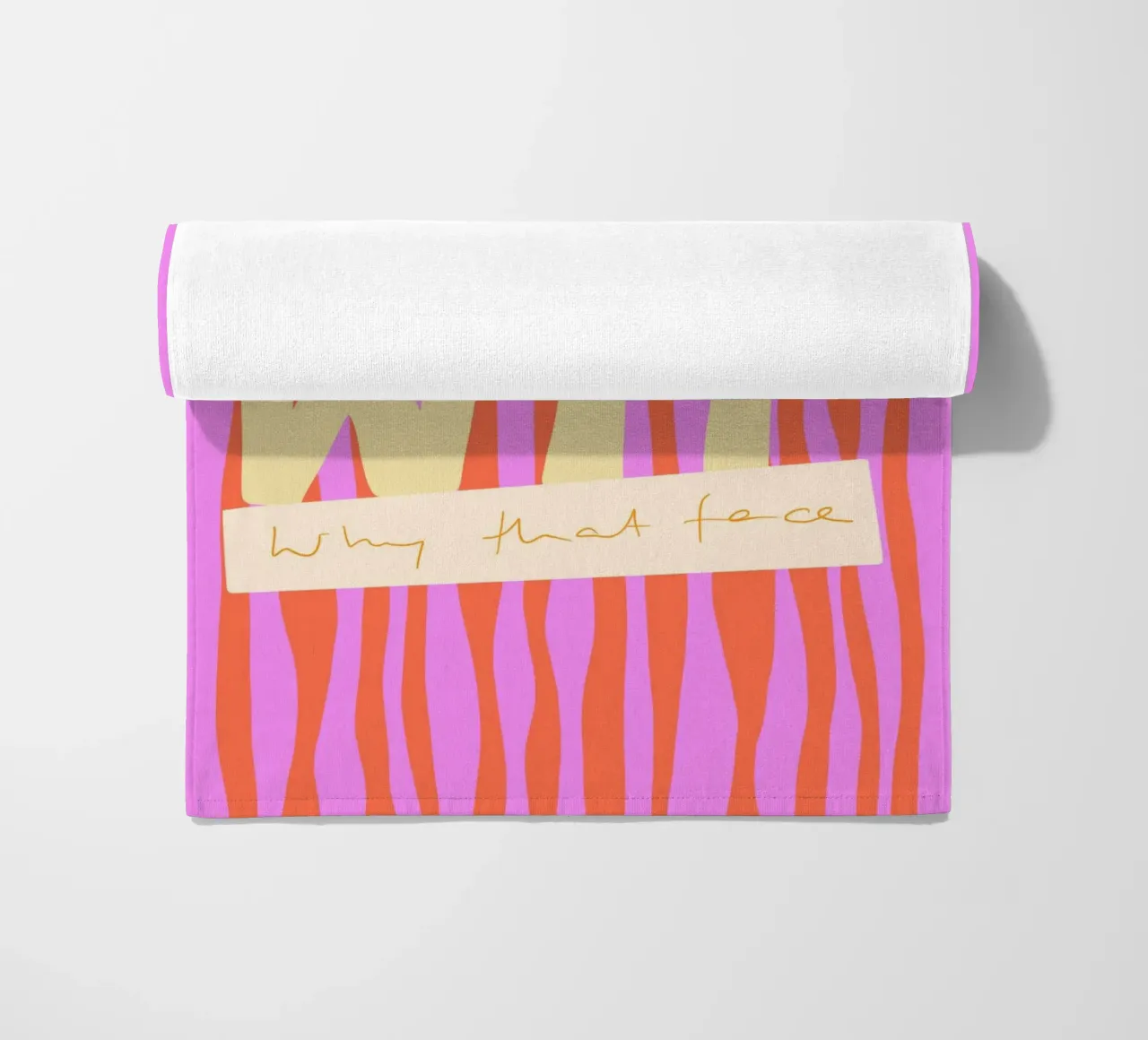 WTF beach towel by Hetty Lu