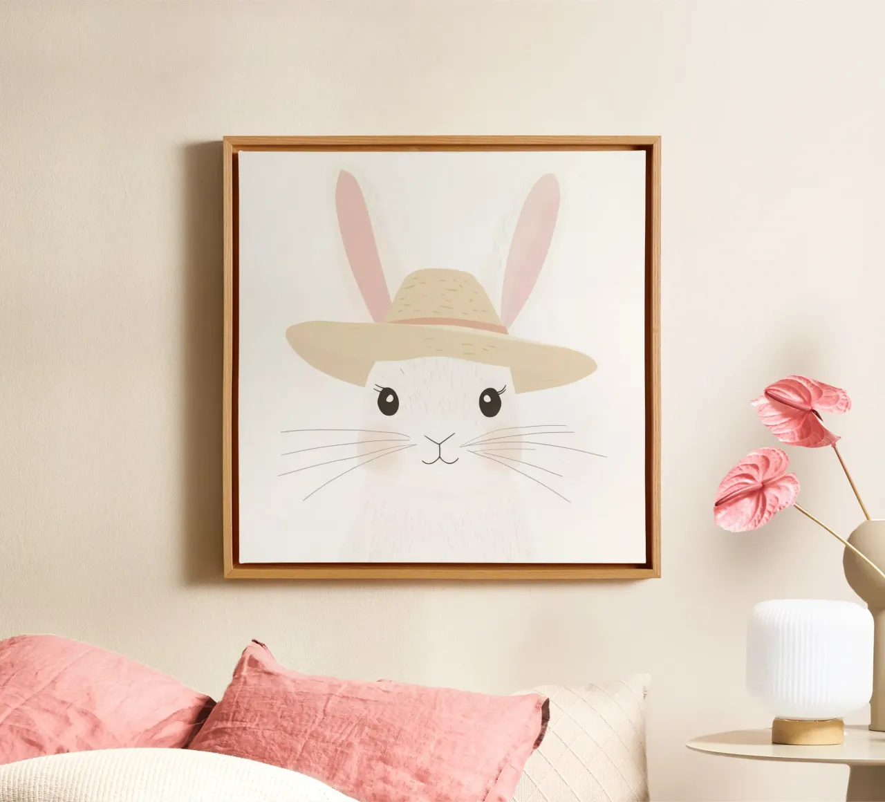 Cute Rabbit 4 tela con Cornice a cassetta da So Cute Land - Affiches et posters
