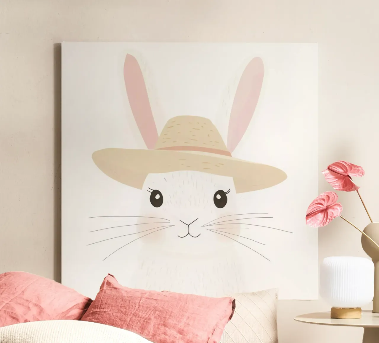 Cute Rabbit 4 tela con Cornice a cassetta da So Cute Land - Affiches et posters