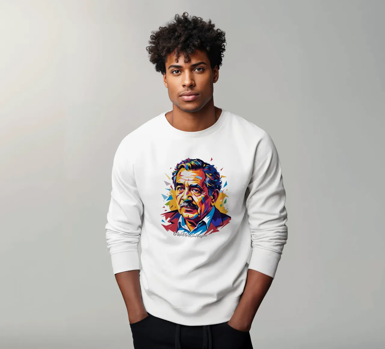 Gabriel García Márquez in WPAP Pop Art felpa da vectorartnesia