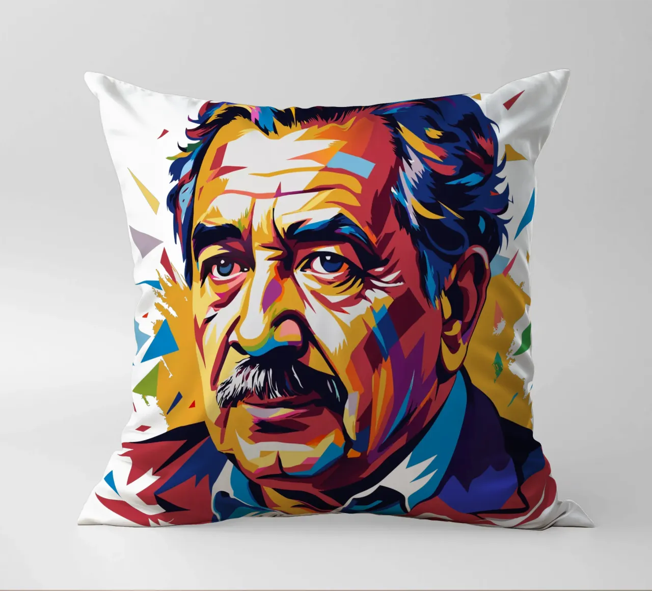 Gabriel García Márquez in WPAP Pop Art cuscino da vectorartnesia