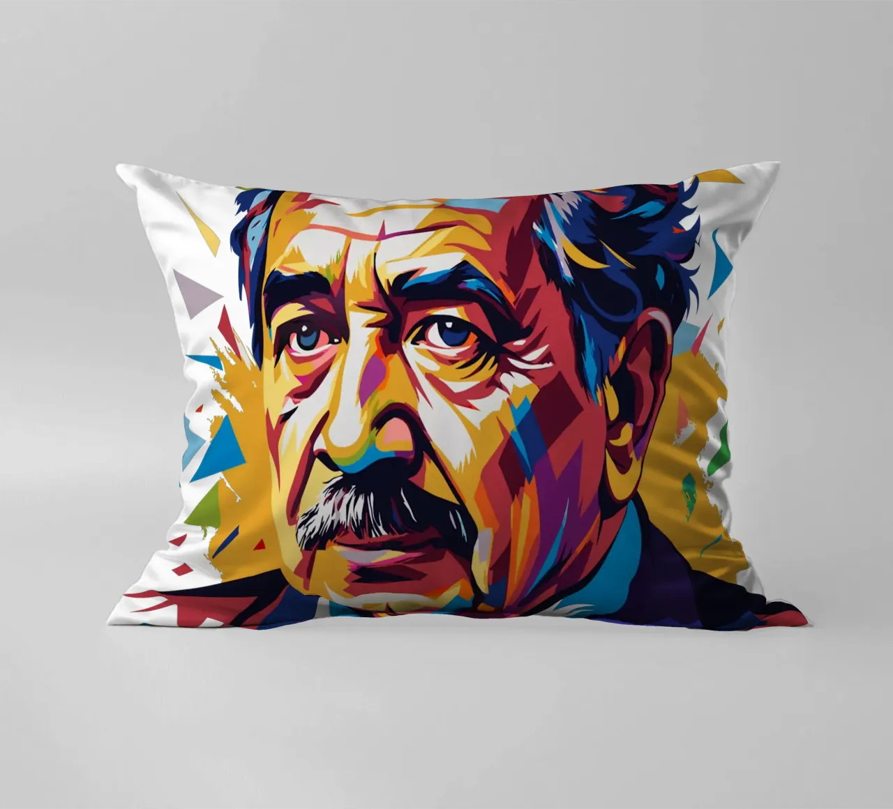 Gabriel García Márquez in WPAP Pop Art cuscino da vectorartnesia